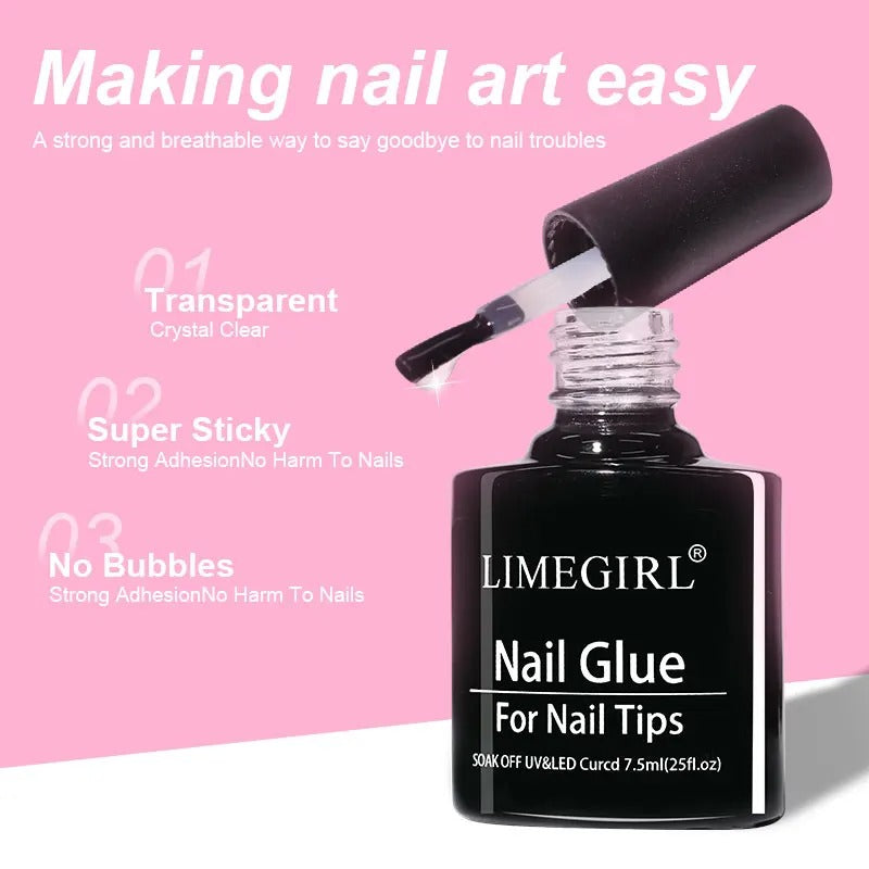 Limegirl Nail Tips Glue Gel UV